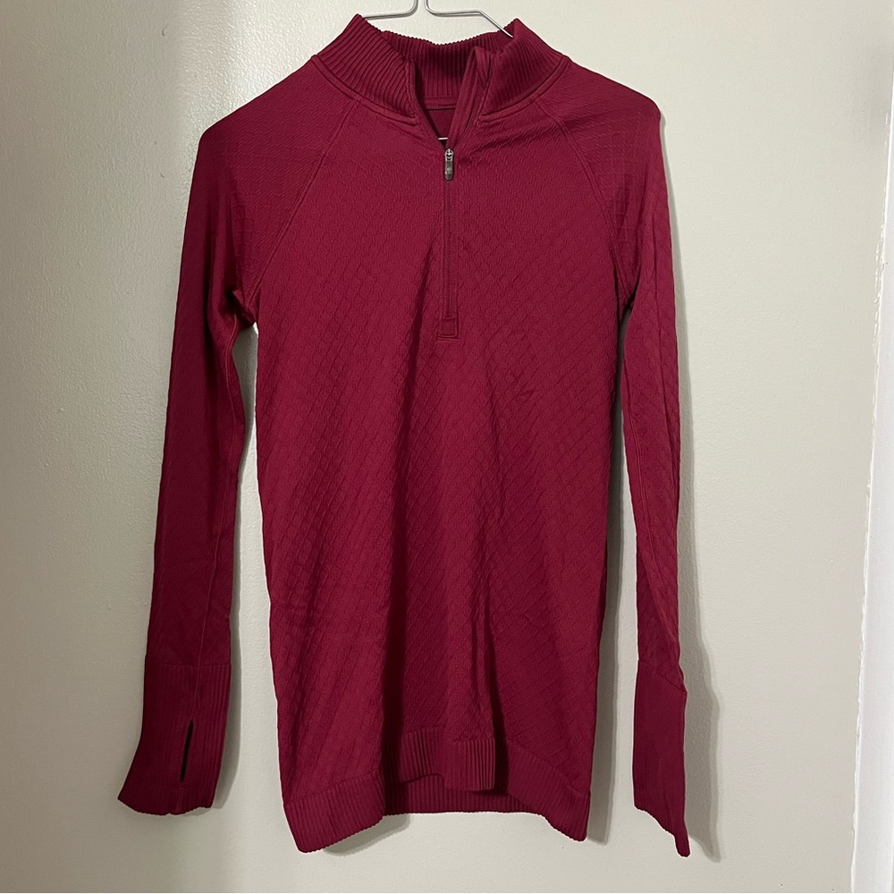 Lululemon | Rest Less 1/2 Zip in the color Star Ruby